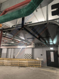 Секционные противопожарные ворота FireTechnics-S EI60 без калитки в паркинге ЖК